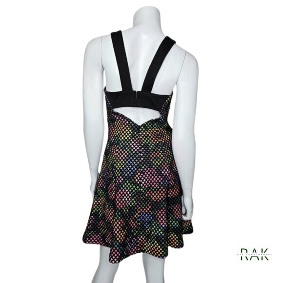 TRINA TURK "Renita" Multi-Colored Floral Netted Overlay Dress | Size S - Picture 5 of 5